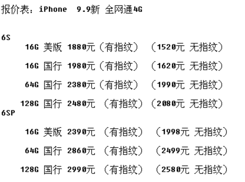 美国市场6s 64GB版最新价格信息一览